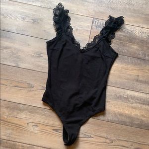Lulus black tank bodysuit medium